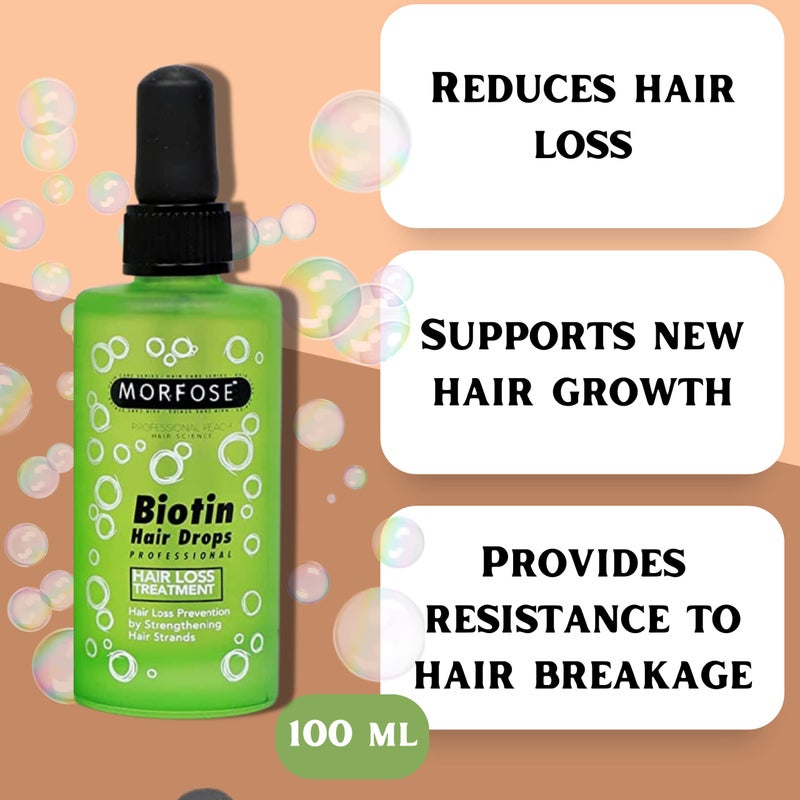 مورفوز قطرات مورفوس بيوتين للشعر - محلول مغذي للعناية بالشعر لتعزيز نموه وتقويته وتحسين ملمسه - مناسب لجميع أنواع الشعر، 3.38 أونصة سائلة - Image 3